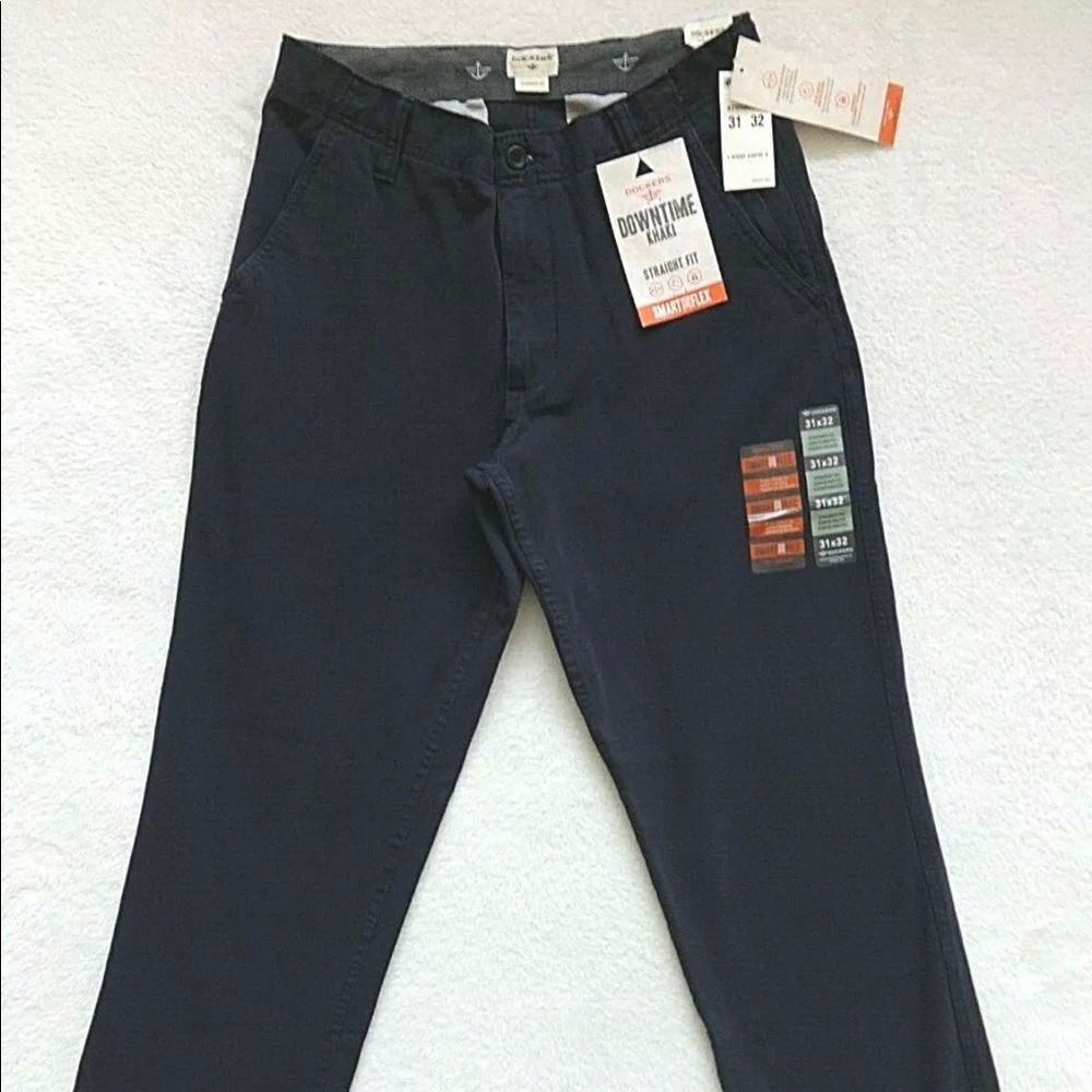 Dockers Men's straight Fit downtime Khaki Smart 360 FLEX Pants 31X32 Burma Grey